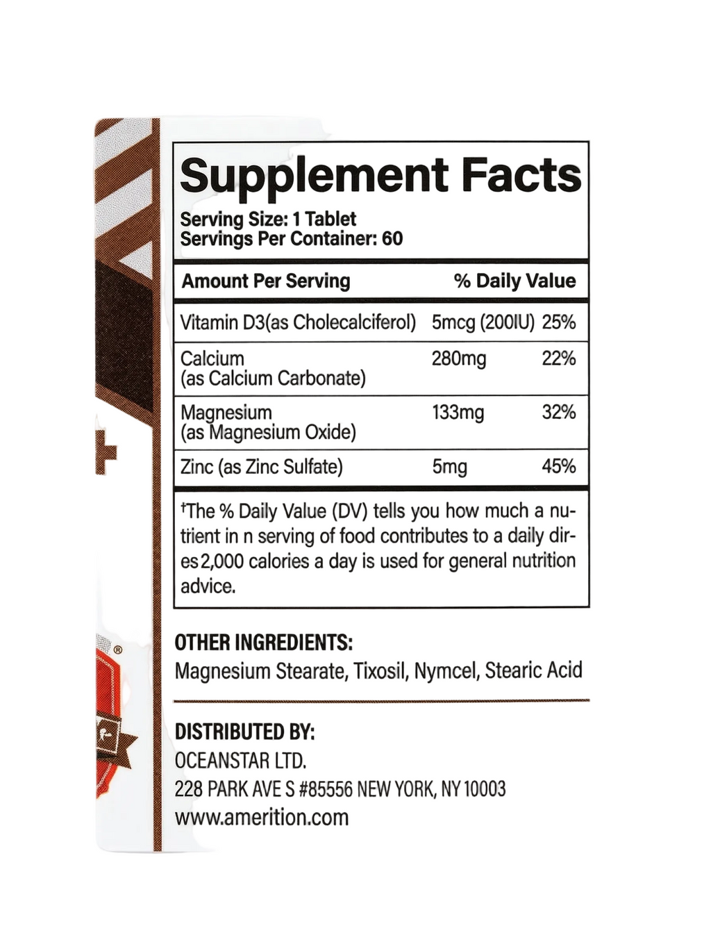Amerrition CANMNZC+ Calcium Magnesium Zinc